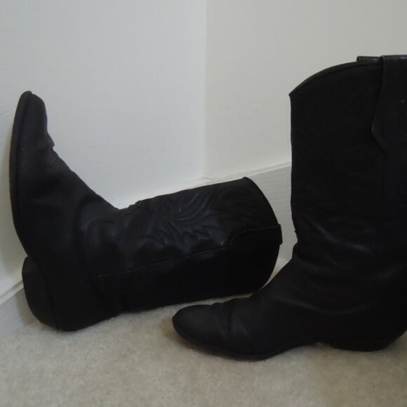 Ladies Cowboy Boots Size 8M Black Leather Western Boot by Seychelles - Picture 5 of 14